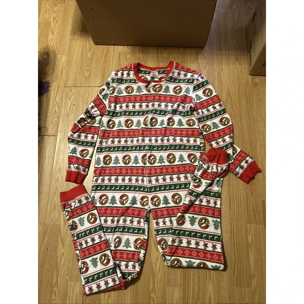 Buc-ee's Christmas One Piece Pajamas – Adult XL – Holiday Beaver Print